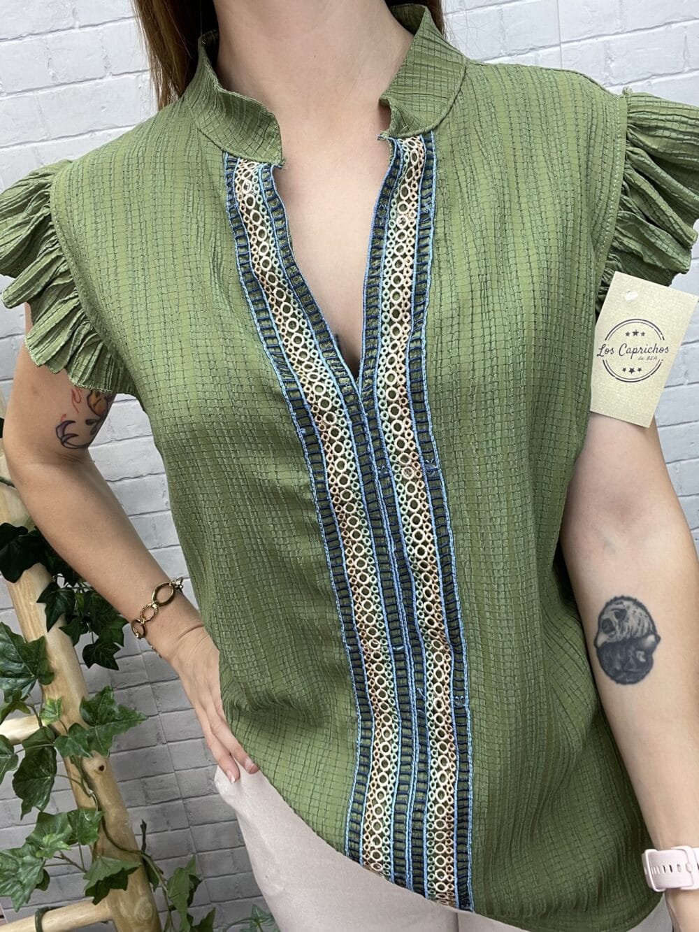Blusa Belen T-36/44 Tipo Bámbula - Imagen 6