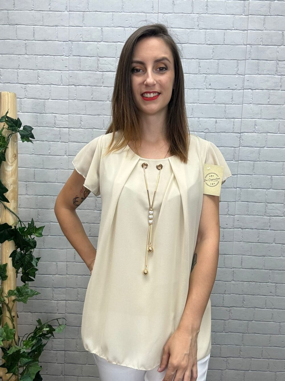 Blusa Elena T-36/44 Tipo Gasa