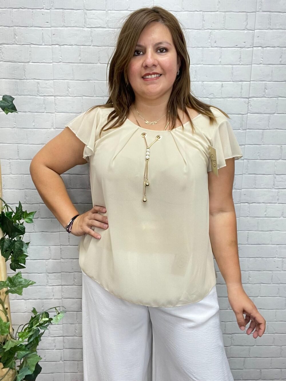 Blusa Elena T-36/44 Tipo Gasa - Imagen 2