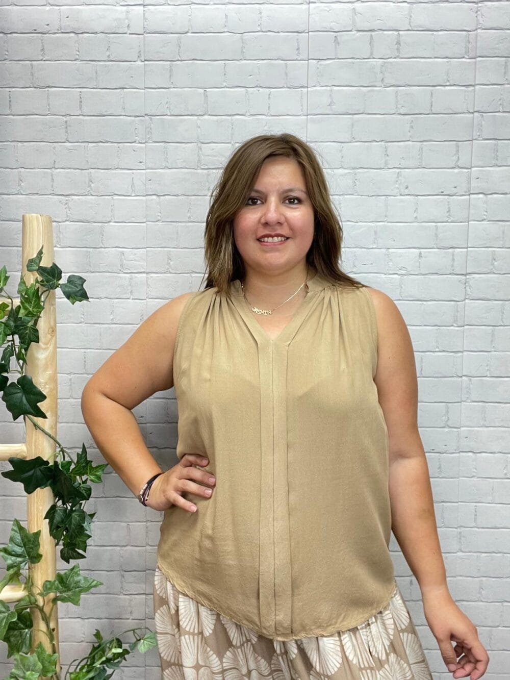 Blusa Fedra T-36/46 Cuello Mao - Imagen 2