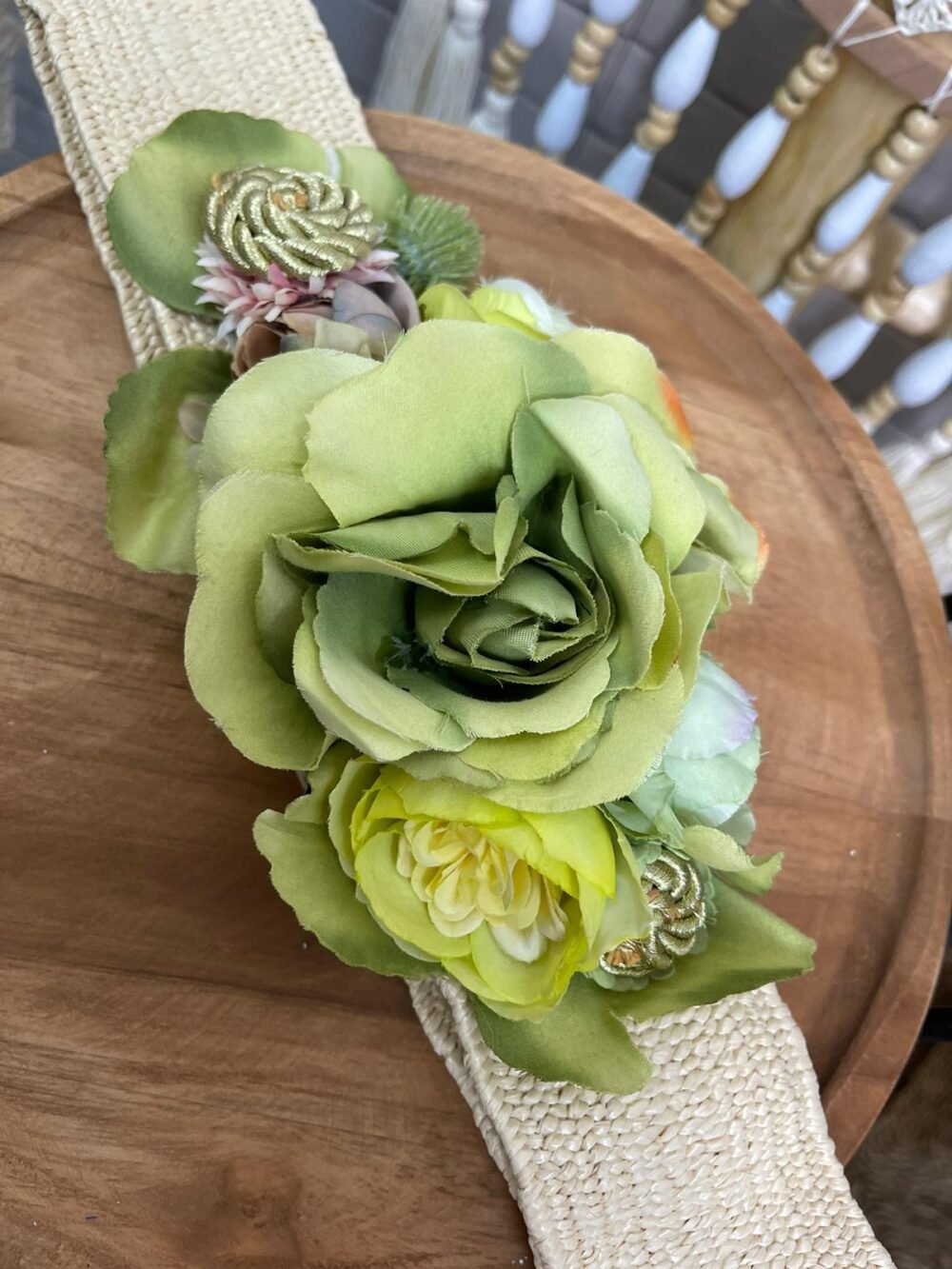 Cinturón Elástico Vera Con Flores