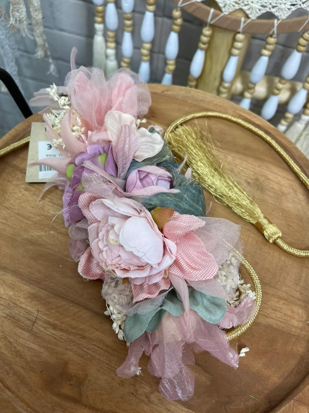 Cinturon Rosa Con Flores - Imagen 3