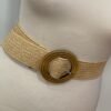 Cinturon rafia 70844 con hebilla redonda