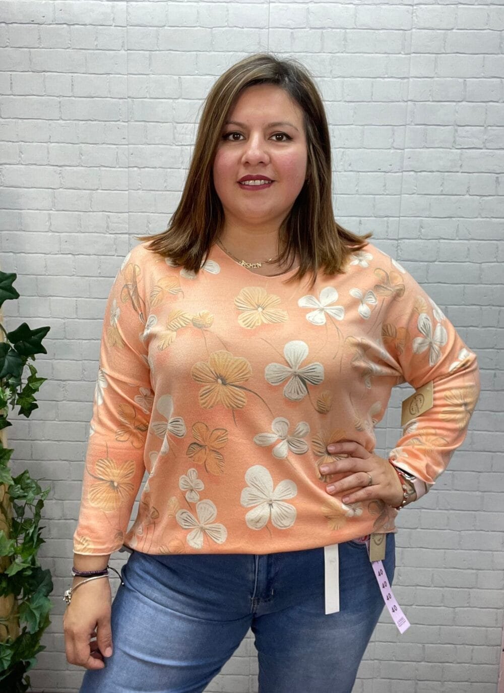 Jersey Sole T-40/50 Estampado Floral - Imagen 4