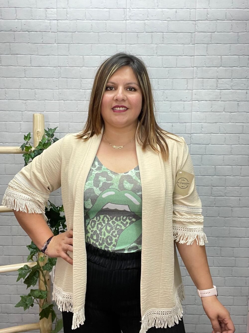 Kimono Jimena T-36/50 Con Flecos - Imagen 13