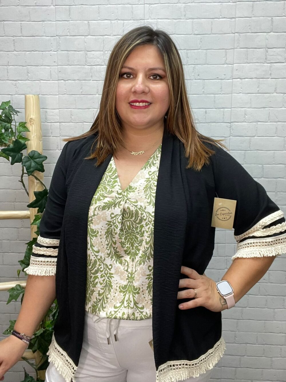 Kimono Jimena T-36/50 Con Flecos - Imagen 5