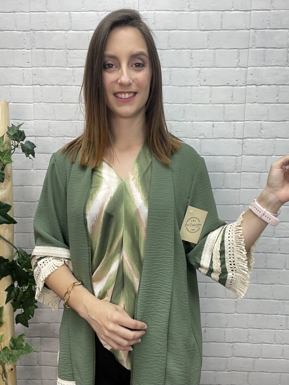 Kimono Jimena T-36/50 Con Flecos - Imagen 11