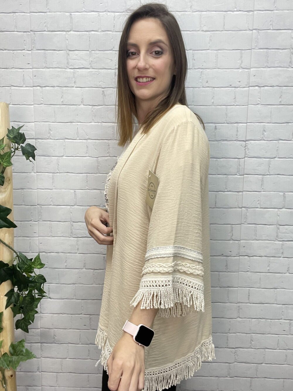 Kimono Jimena T-36/50 Con Flecos - Imagen 15