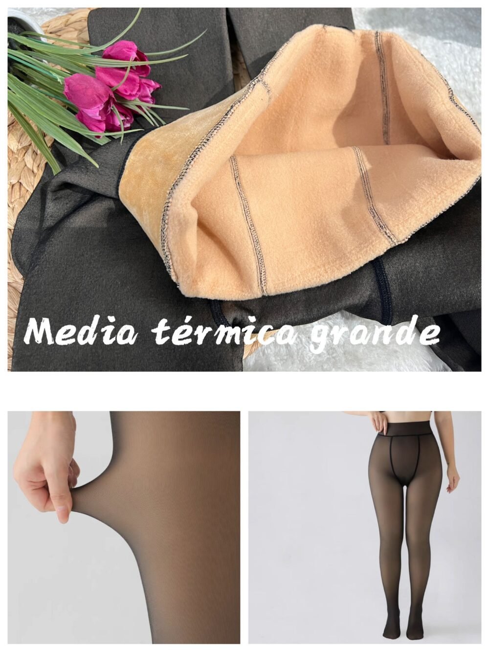 Medias CURVY felpa efecto Cristal T-44/52