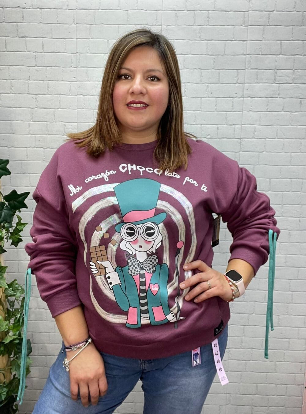 Sudadera Willy Anabel Lee T-M/2XL Con Dibujo - Imagen 3
