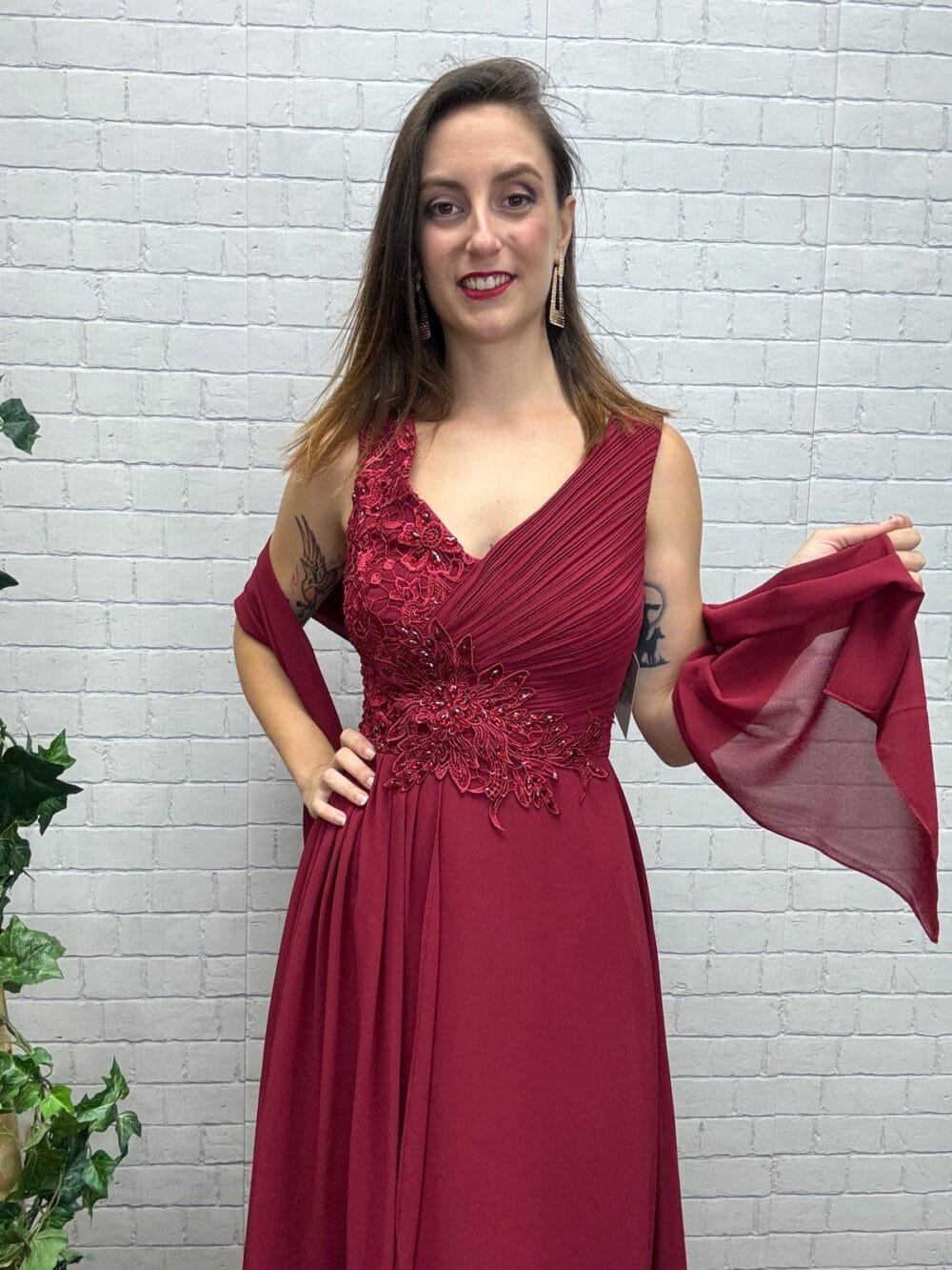 Vestido Ahana T-S/M-L/XL Con Pedrería