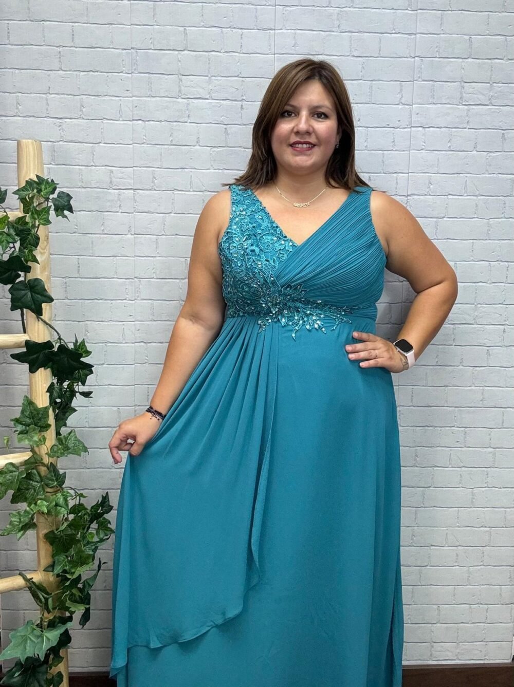 Vestido Ahana T-S/M-L/XL Con Pedrería