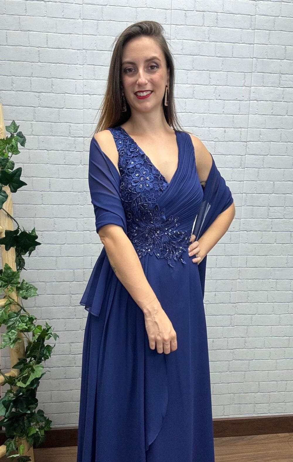 Vestido Ahana T-S/M-L/XL Con Pedrería