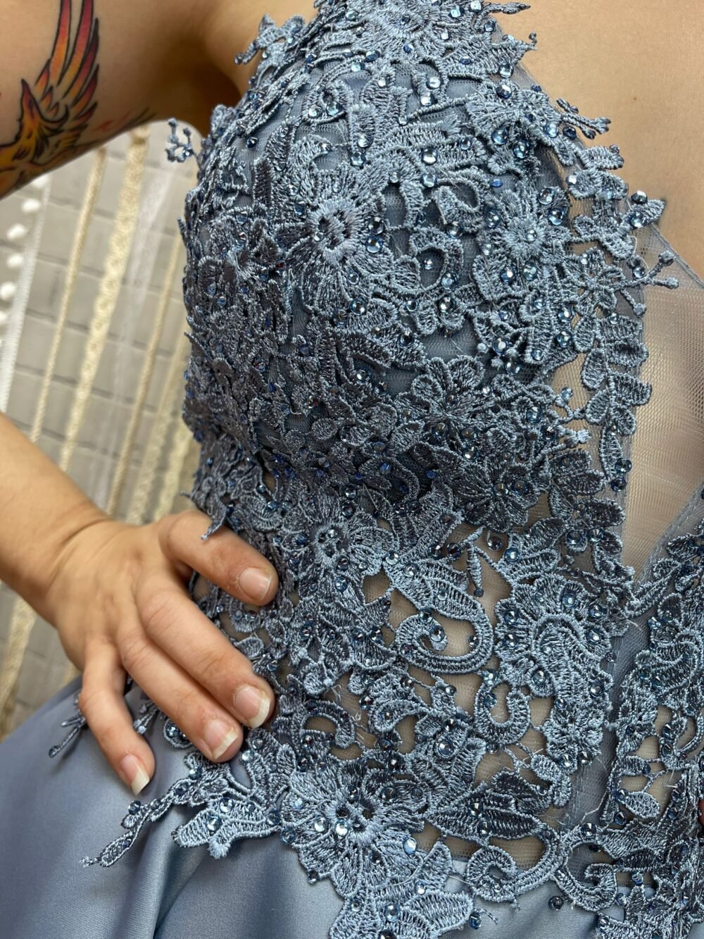 Vestido Aladina T-S/L Con Pedreria - Imagen 5
