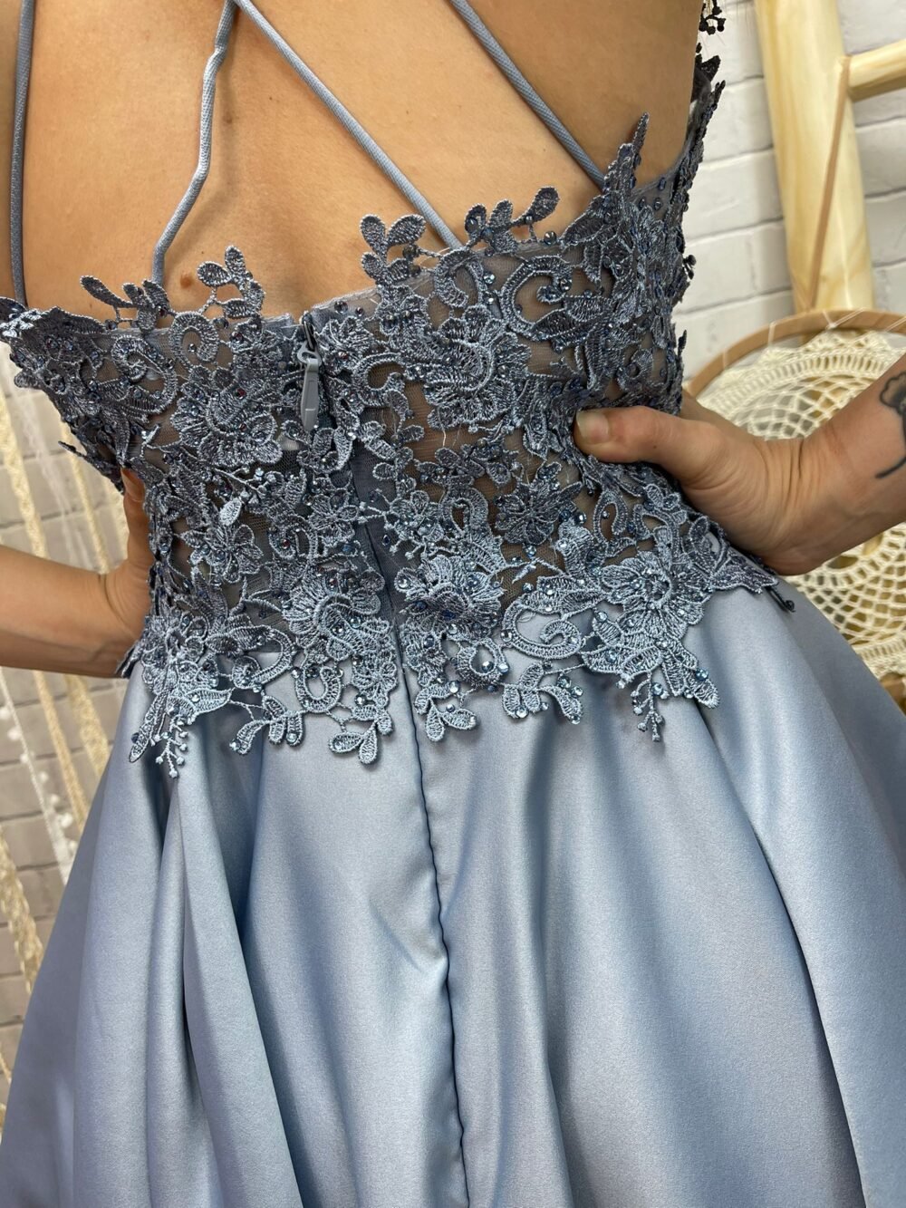 Vestido Aladina T-S/L Con Pedreria - Imagen 3