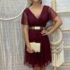 Vestido Branwen T-36/42 De Tul Y Con Manga