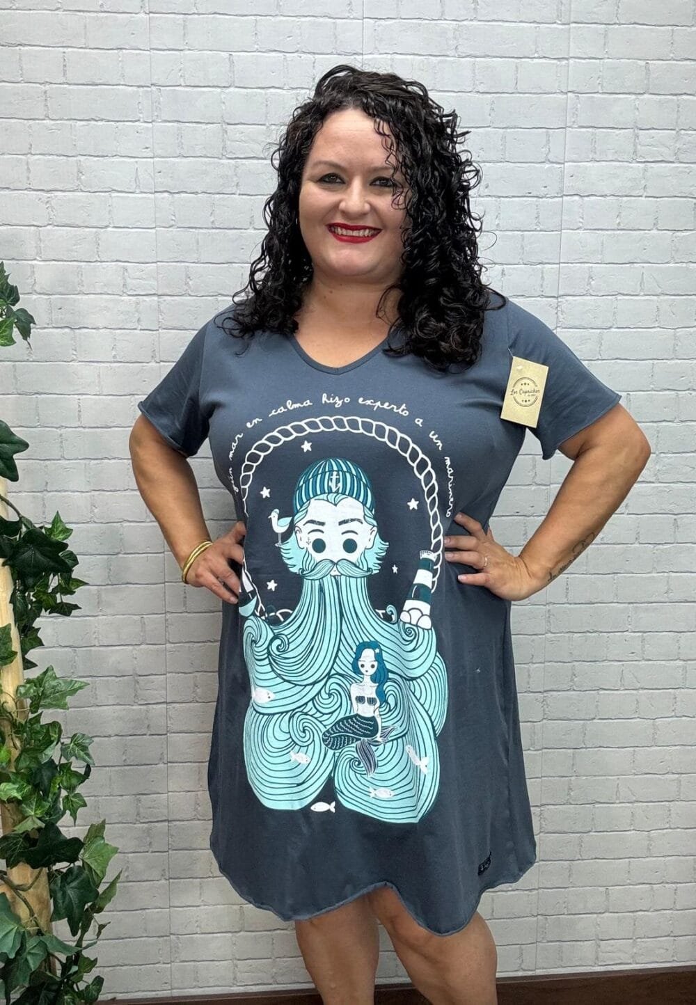 Vestido Capitan Anabel Lee T-M/2XL Corte Evasé - Imagen 2