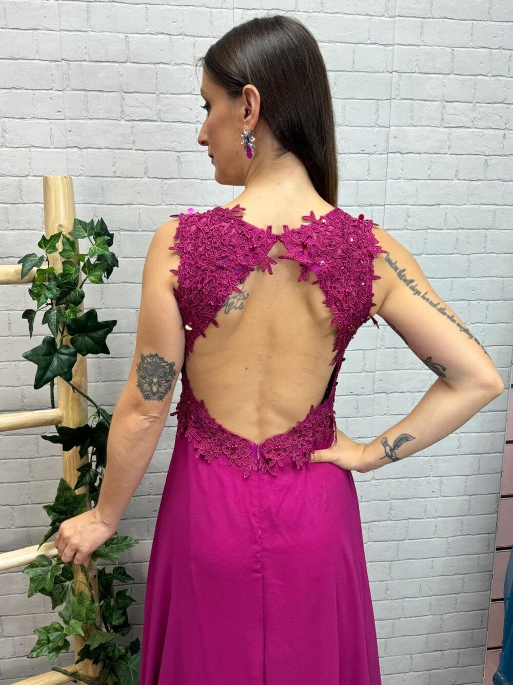 Vestido Pastora T-S/L Con Pedrería - Imagen 6