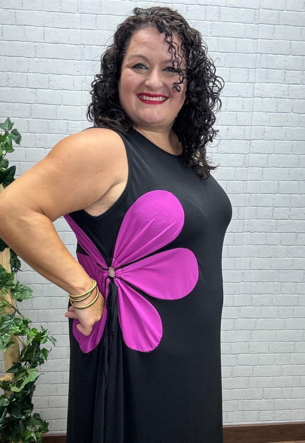 Vestido Ruby T-46/54 Con Flor - Imagen 5