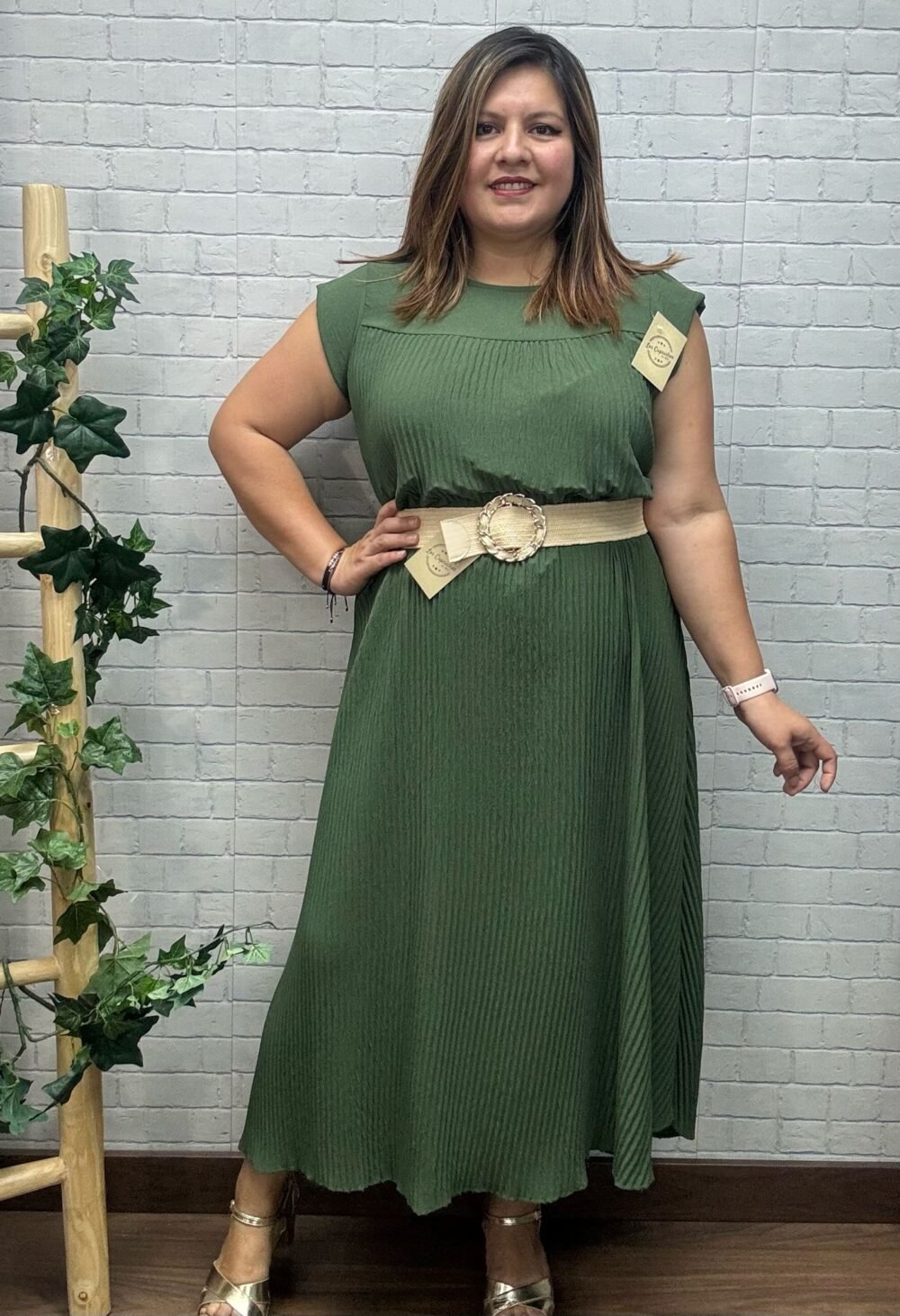 Vestido curvy Mery T-46/54 Plisado - Imagen 2