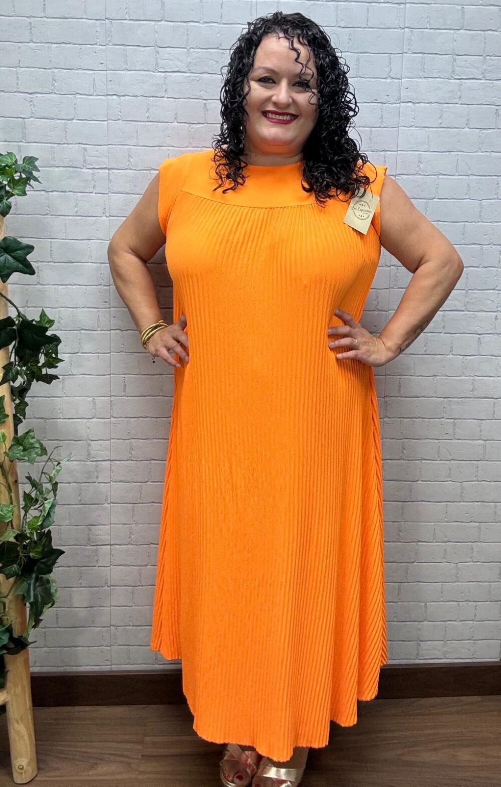 Vestido curvy Mery T-46/54 Plisado - Imagen 7