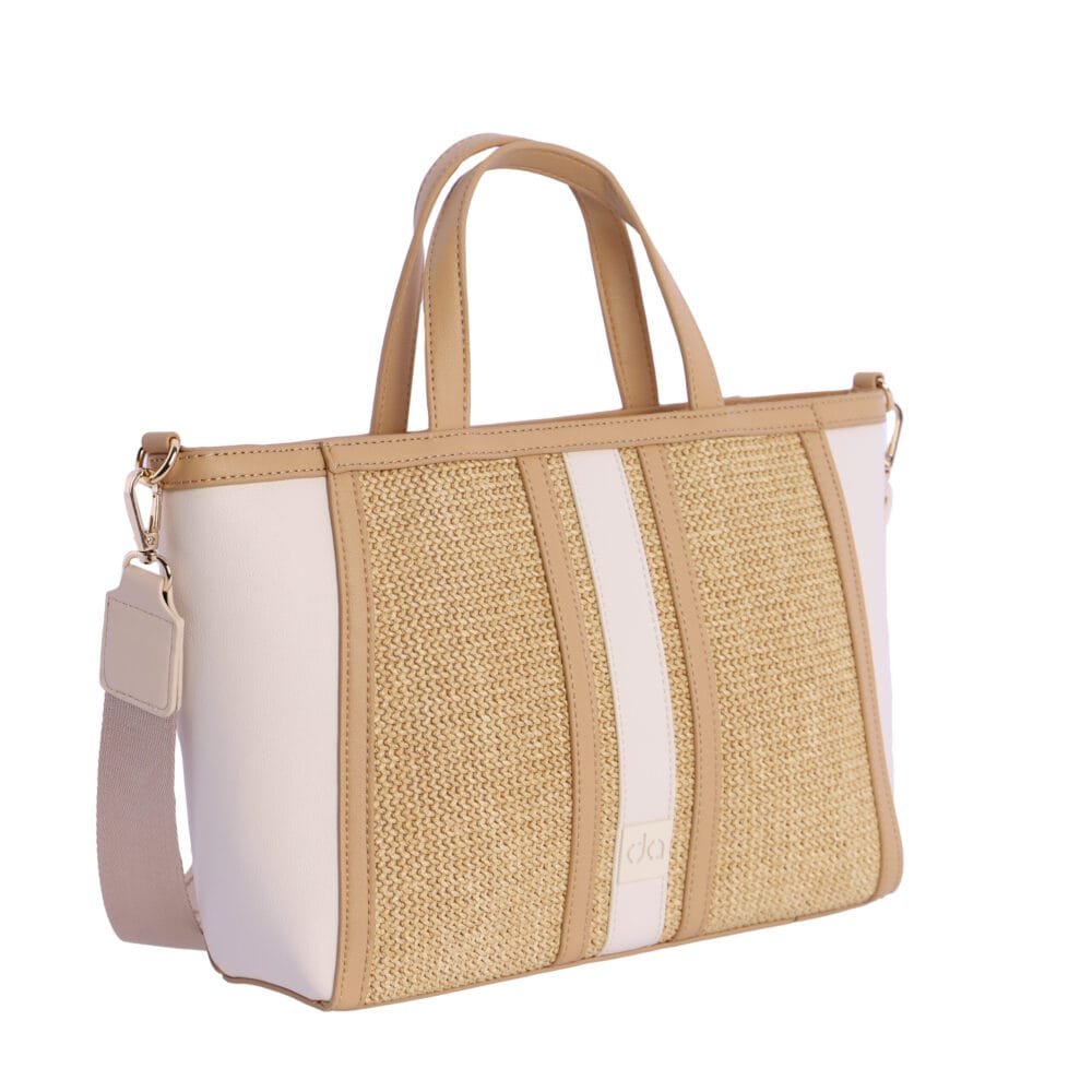 Bolso de mano 0QV7818013 Don Algodon Con Rafia - Imagen 5