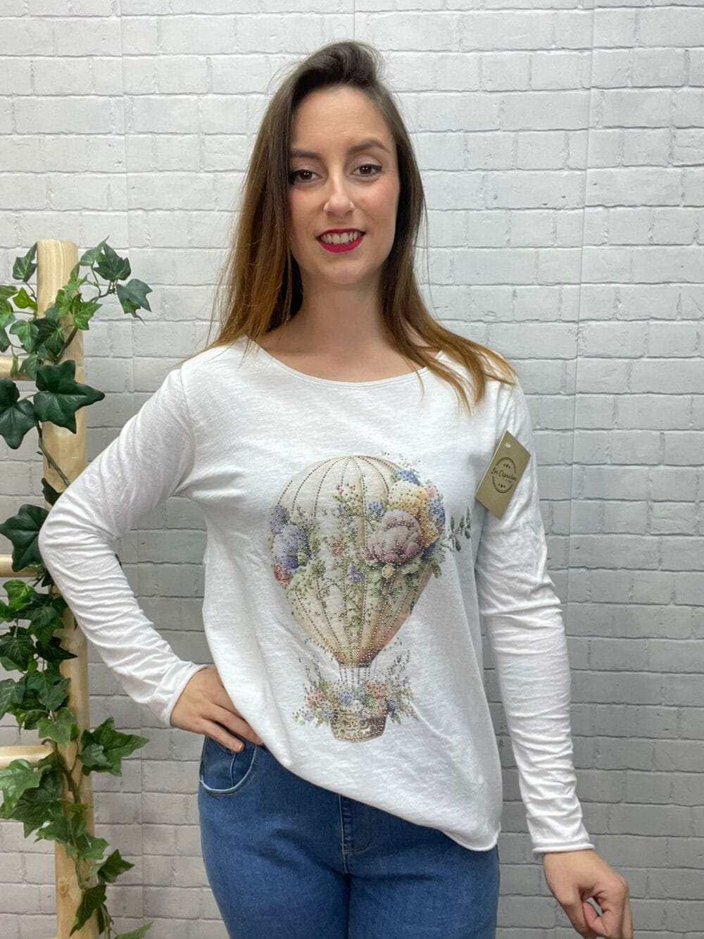 Camiseta Globo T-36/42 Dibujo Con Strass