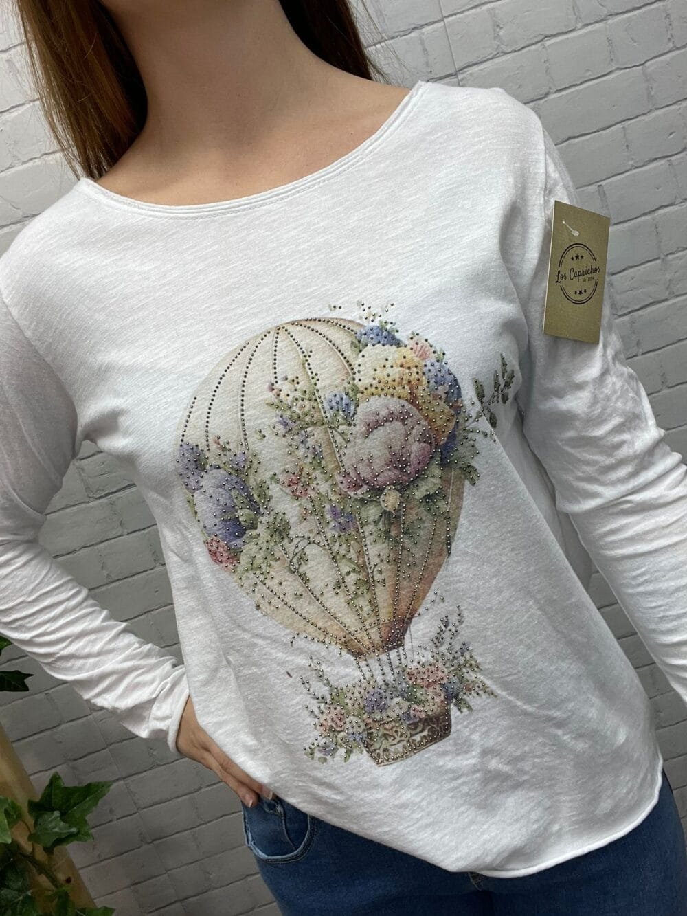 Camiseta Globo T-36/42 Dibujo Con Strass - Imagen 2