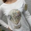 Camiseta Globo T-36/42 Dibujo Con Strass - Imagen 2