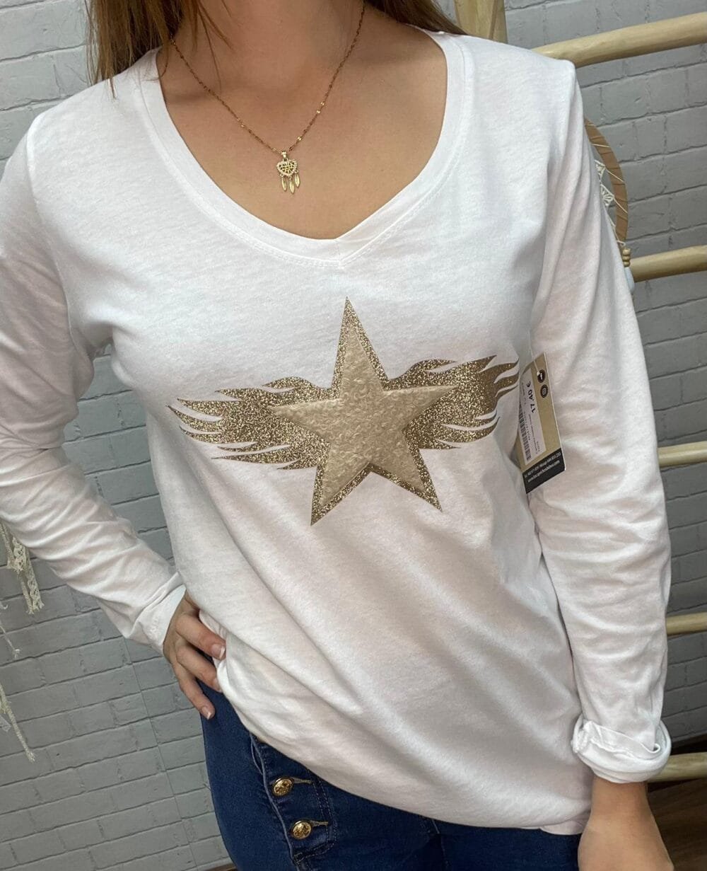 Camiseta Hester Con Estrella T.36/44 - Imagen 2