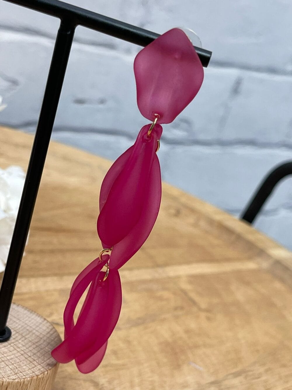Pendiente Chantal Fucsia - Imagen 2