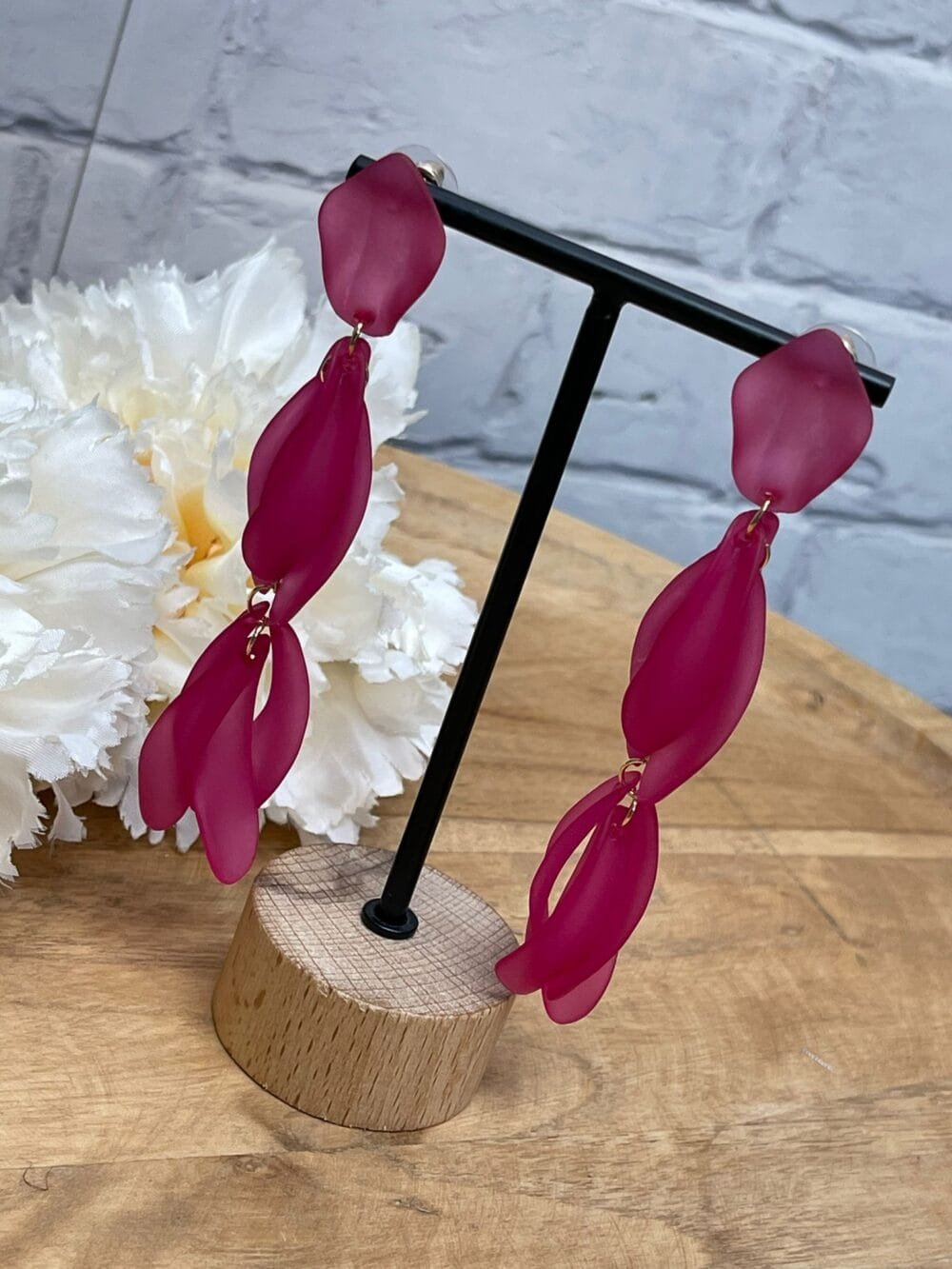 Pendiente Chantal Fucsia