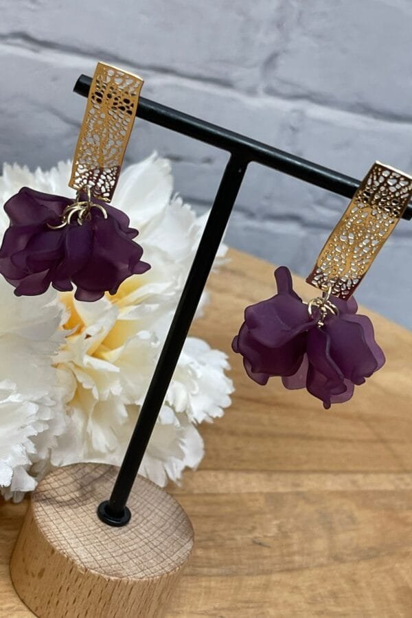 Pendiente Donzela Morado