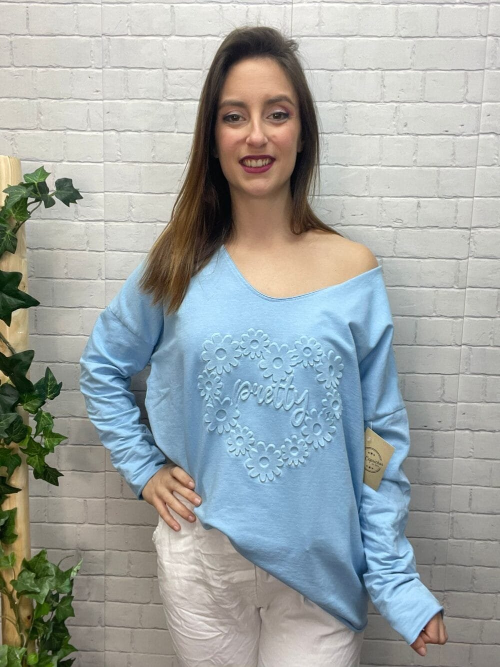 Sudadera Batia T-36/48 Con Dibujo En Relieve