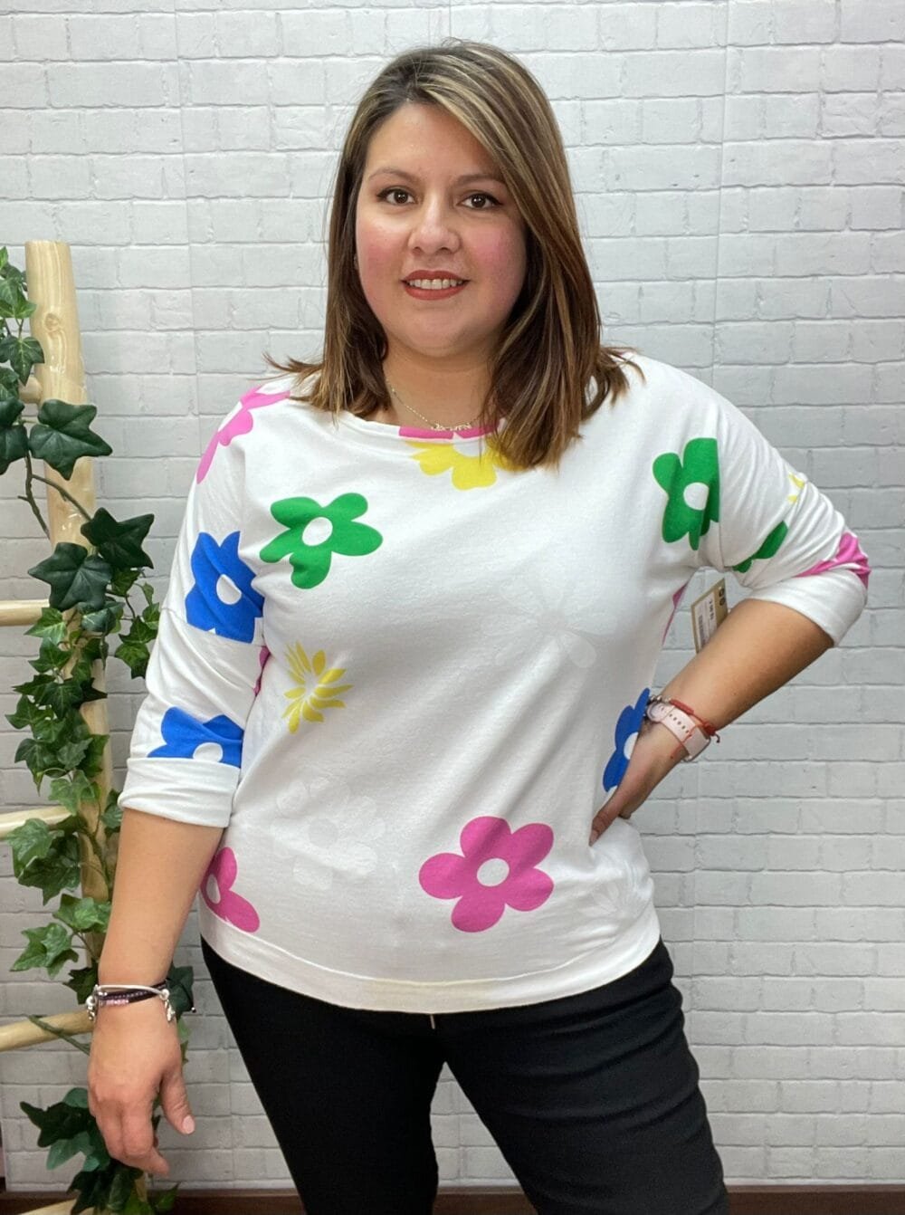 Sudadera Dayana T-36/46 Con Flores