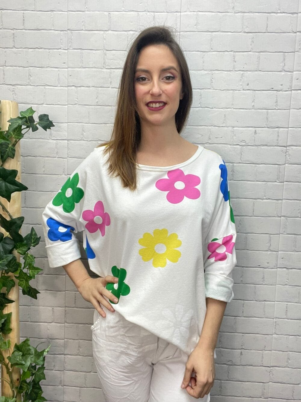 Sudadera Dayana T-36/46 Con Flores - Imagen 5
