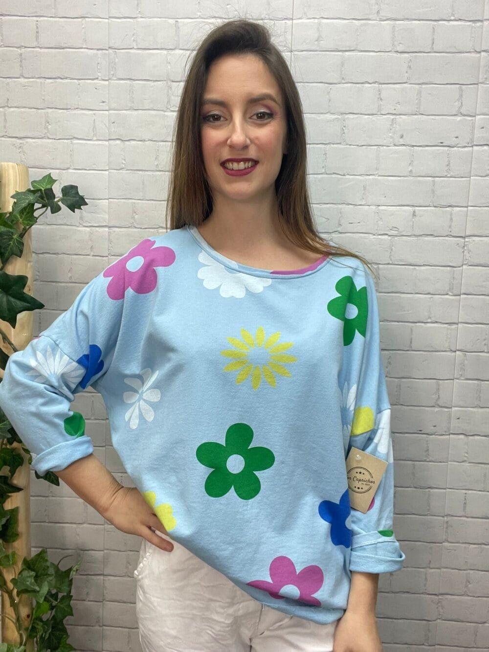 Sudadera Dayana T-36/46 Con Flores - Imagen 2