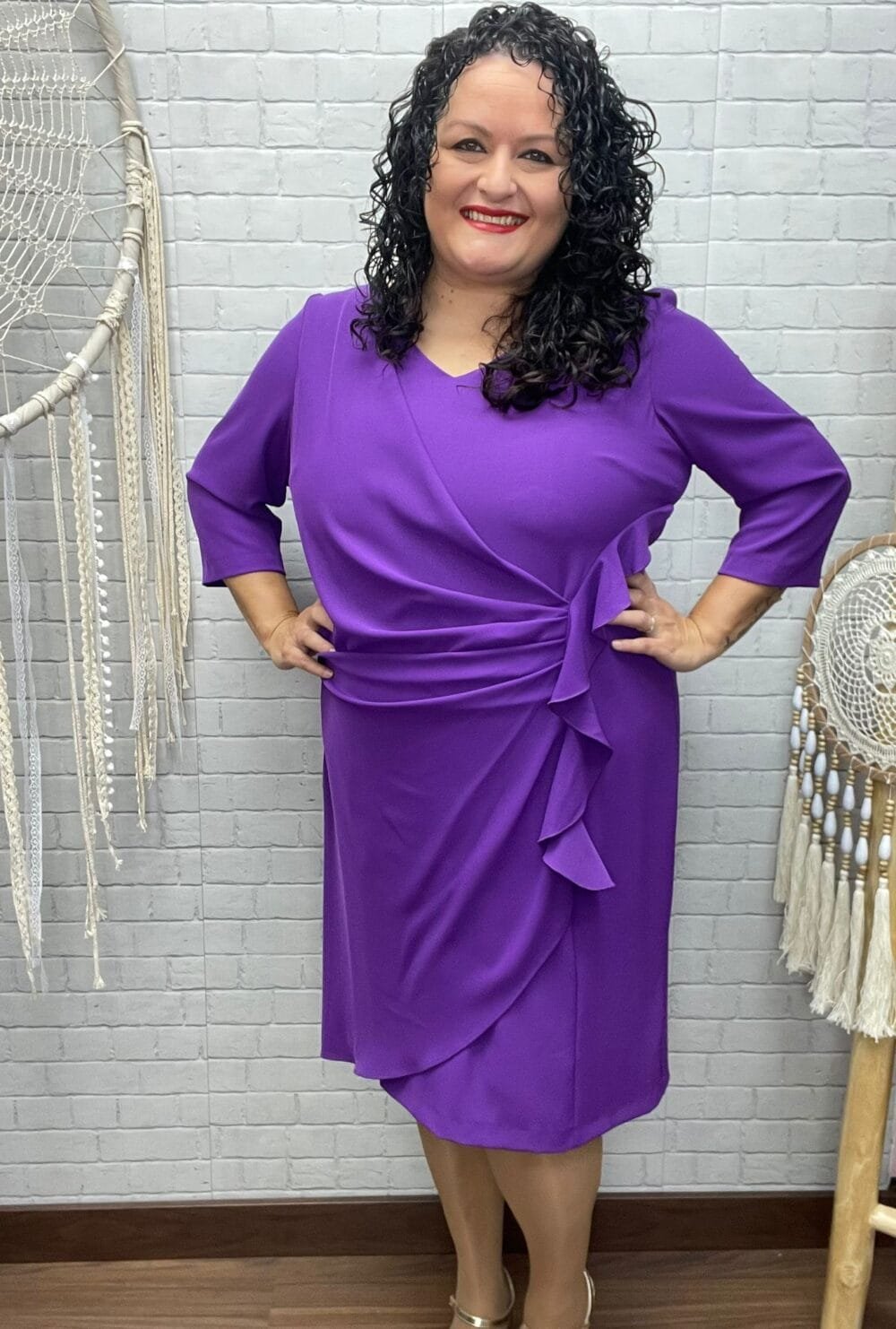 Vestido Mabel Cruzado T-54 Curvy - Imagen 2