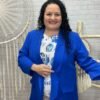 Americana Curvy Bea t-46/52 manga drapeada, forro y hombrera - Imagen 3