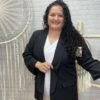 Americana Curvy Bea t-46/52 manga drapeada, forro y hombrera - Imagen 2