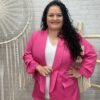 Americana Curvy Bea t-46/52 manga drapeada, forro y hombrera - Imagen 5