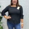 Blusa Patricia plisada con detalle de lazo T-36/42