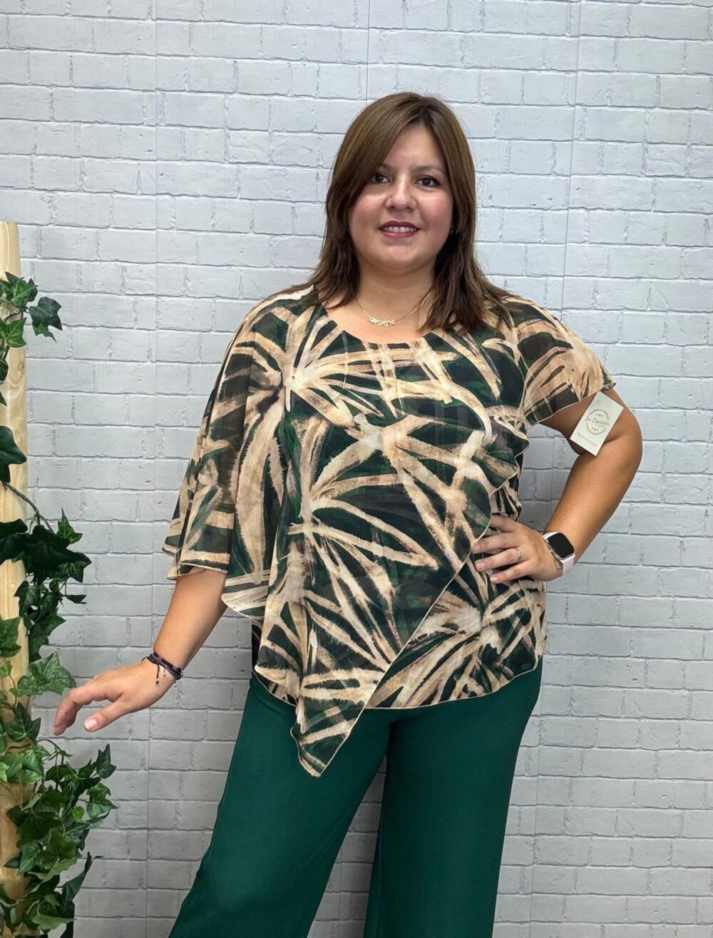 Blusa capas Lina T-M/3XL Estampada