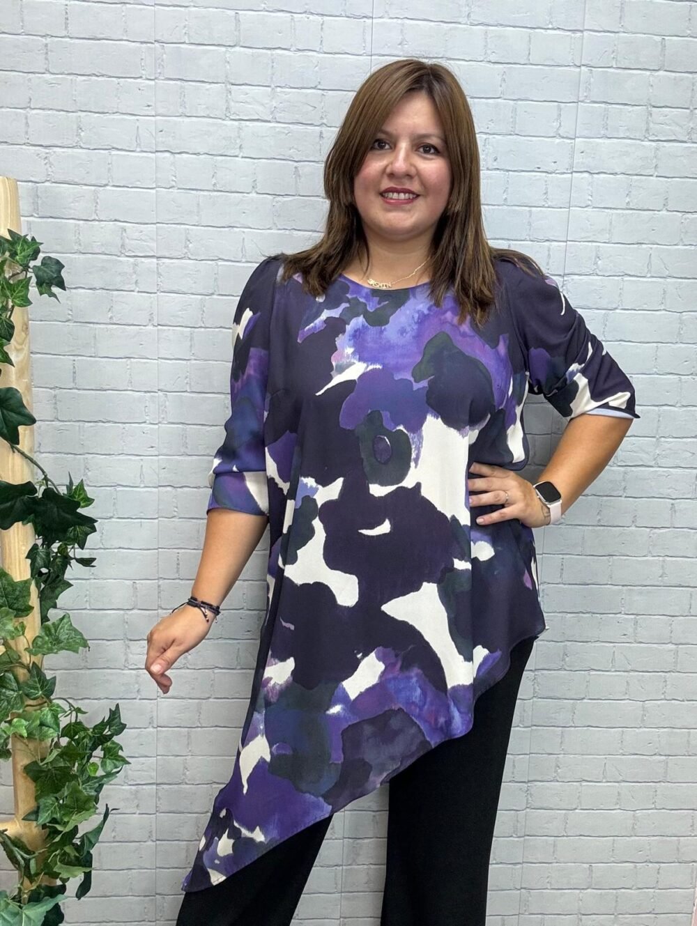 Blusa casaca Pandora Morada T-44/54 Asimétrica