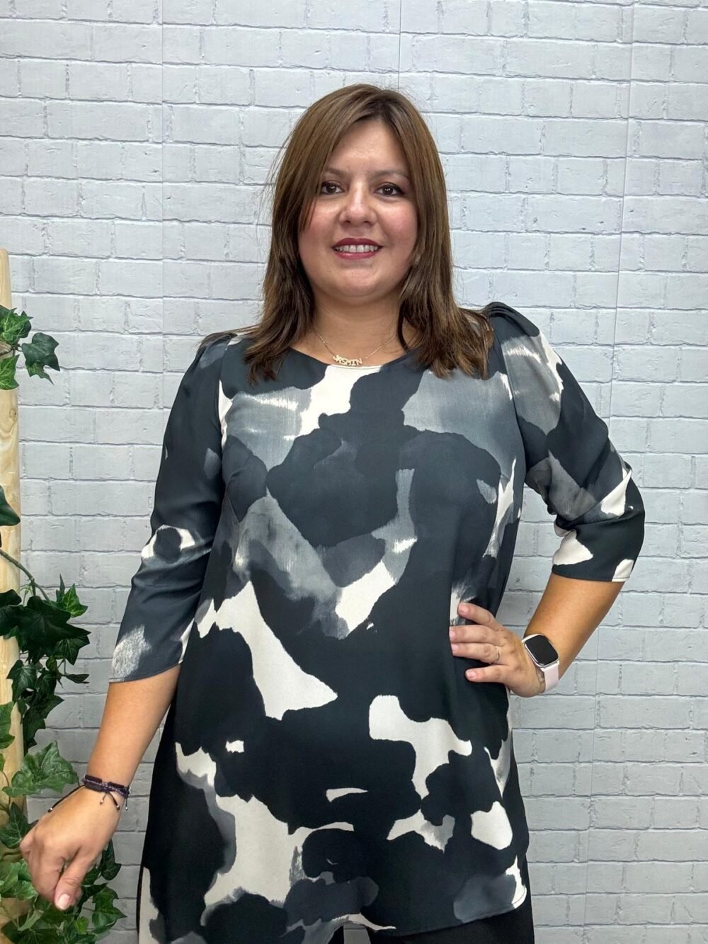 Blusa casaca Pandora Negra T-44/54 Asimétrica