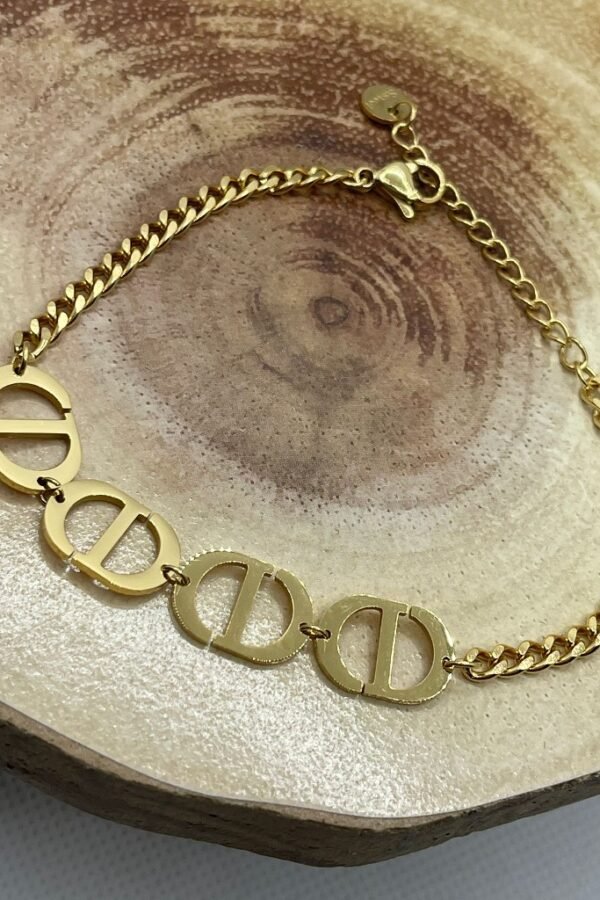 Pulsera Acero Inoxidable PAR00214 dorada