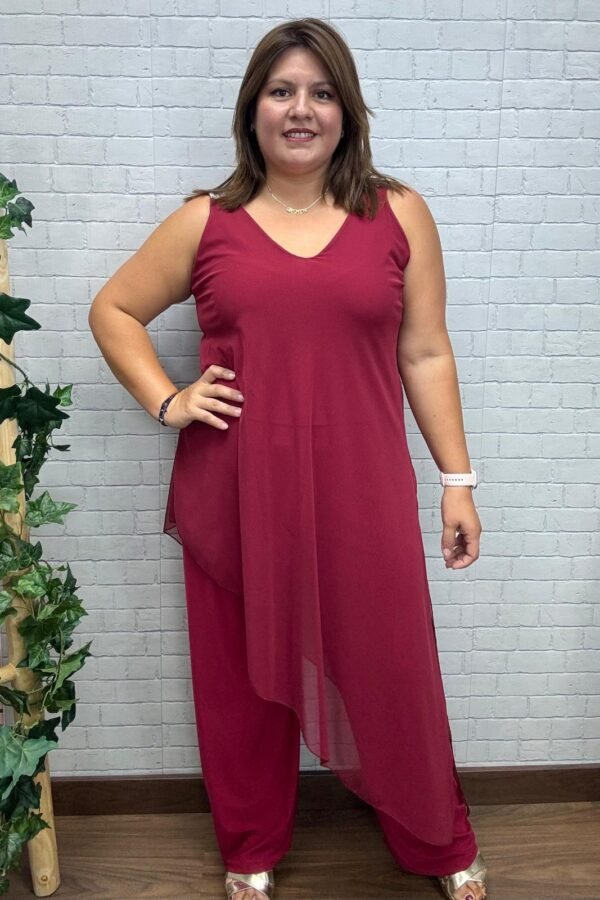 Mono tul granate Trendy T-M/3XL Asimétrico