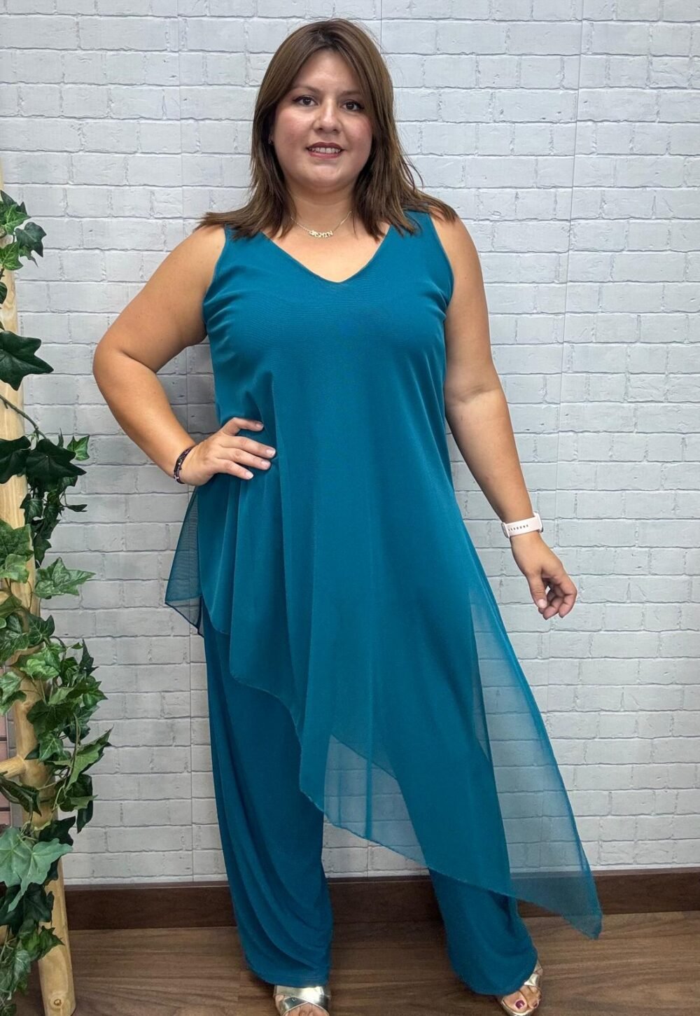 Mono tul oceano Trendy T-M/3XL Asimétrico - Imagen 2