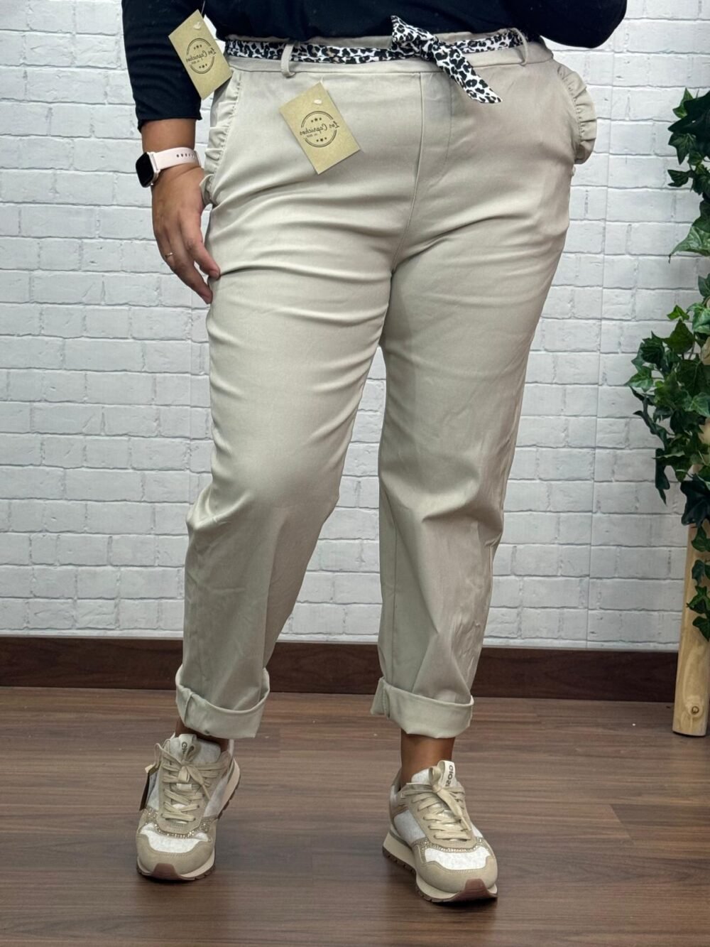 Pantalon Gemma beige T-S/3XL Pitillo