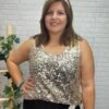 Blusa Nora T-44/54 Con Lentejuelas